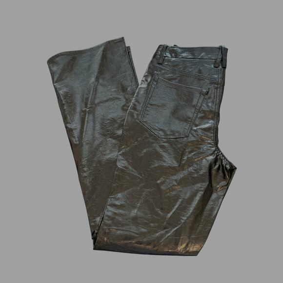 New ~ GOOD AMERICAN ~ Icon Faux Leather Pants Size 6/28 - Picture 6 of 7